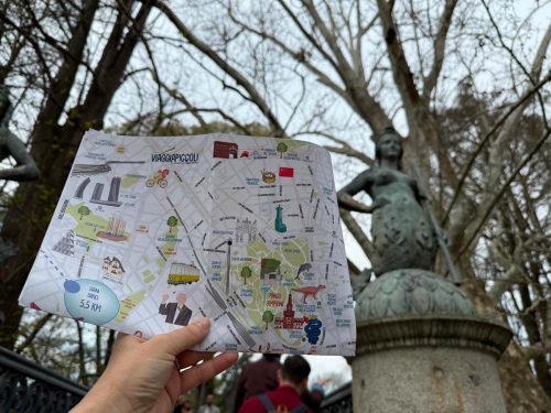 mappa di Milano di viaggiapiccoli davanti al ponte delle sirene di Parco Sempione
